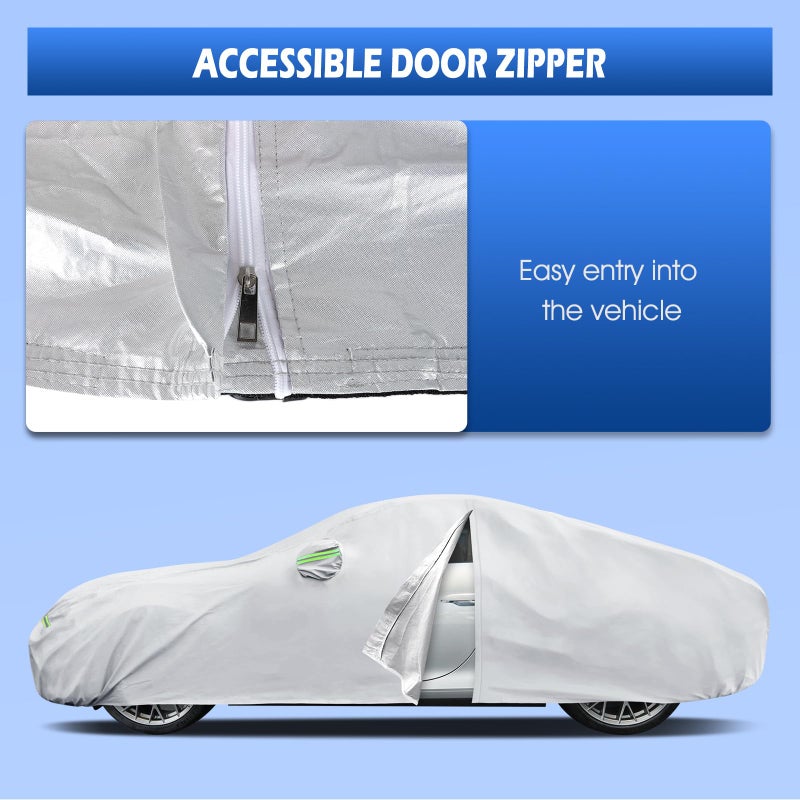 Migaven Car Cover Custom Fit for 1998-2025 Porsche 911, Migaven Waterproof Full Exterior Cover Sun Rain Protection with Door Zipper and Cotton Lining - Image 2